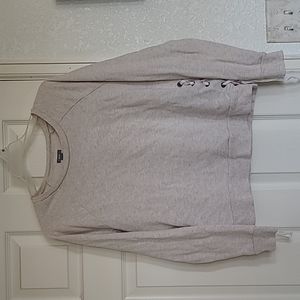 Aerie lace up sides pullover crew neck